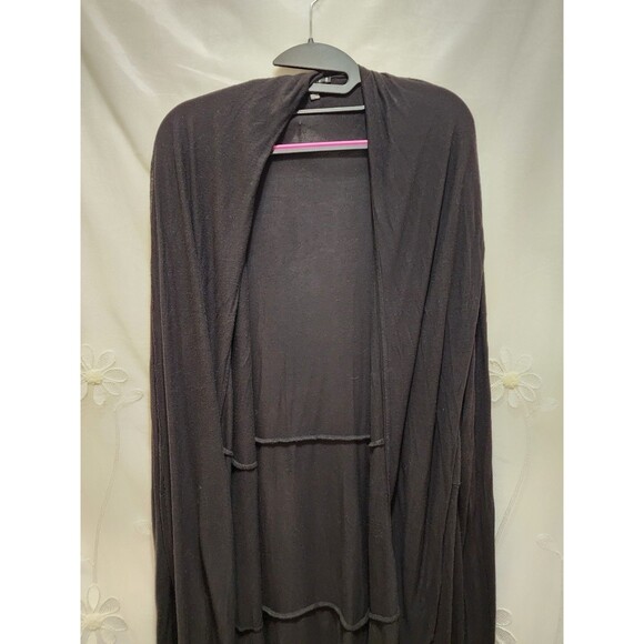 Premise Studio 0X Womens Solid Black Cardigan Duster Office  Career Lightweight - Picture 5 of 12